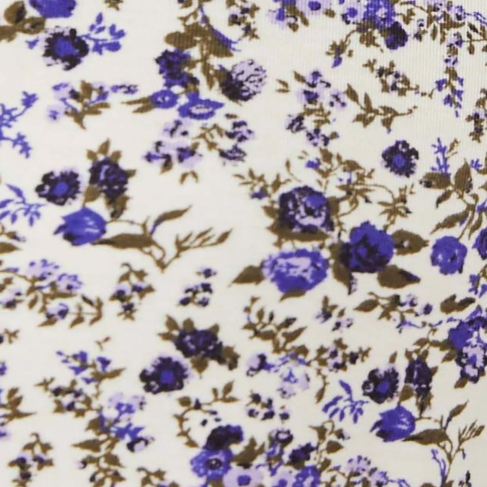 Free People Kaya Ivory & Purple Floral Print Cutout Bodysuit XS - Picture 6 of 6